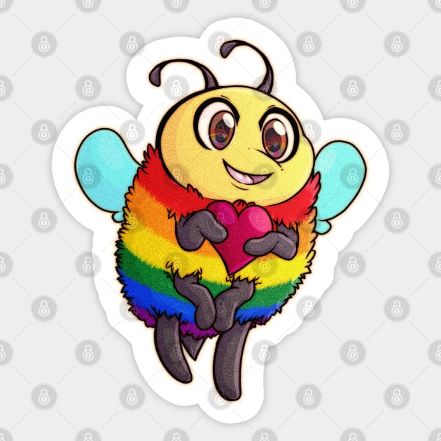 Pride Bee (Textless) Sticker by Zorveechu